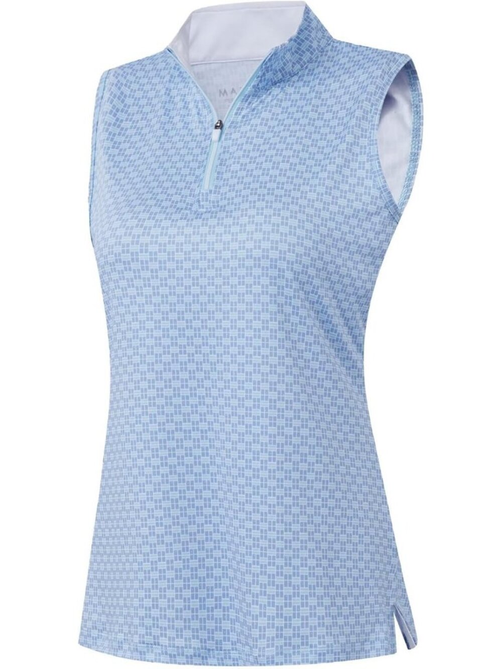 Sleeveless Golf Polo Shirt for Women - Moisture-Wicking, Zip-Up Tennis Tank Top